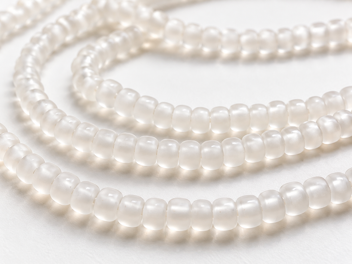 Exhale translucent simple waist bead strand