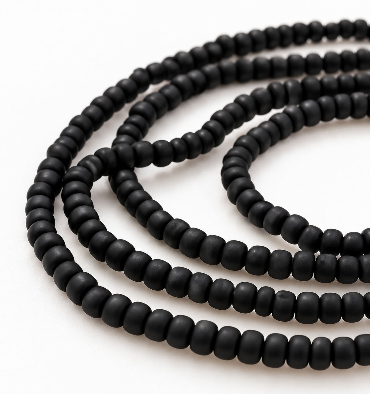 Unbothered black simple waist bead strand